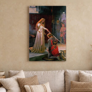 The Accolade by Edmund Blair Leighton Canvas Wall Art