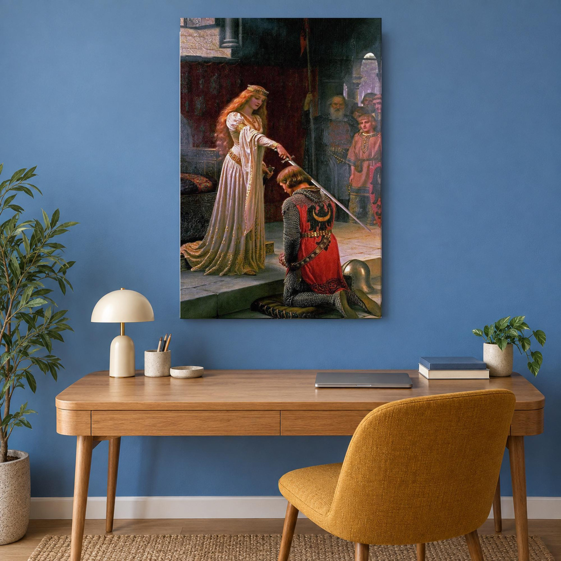 The Accolade by Edmund Blair Leighton Canvas Wall Art