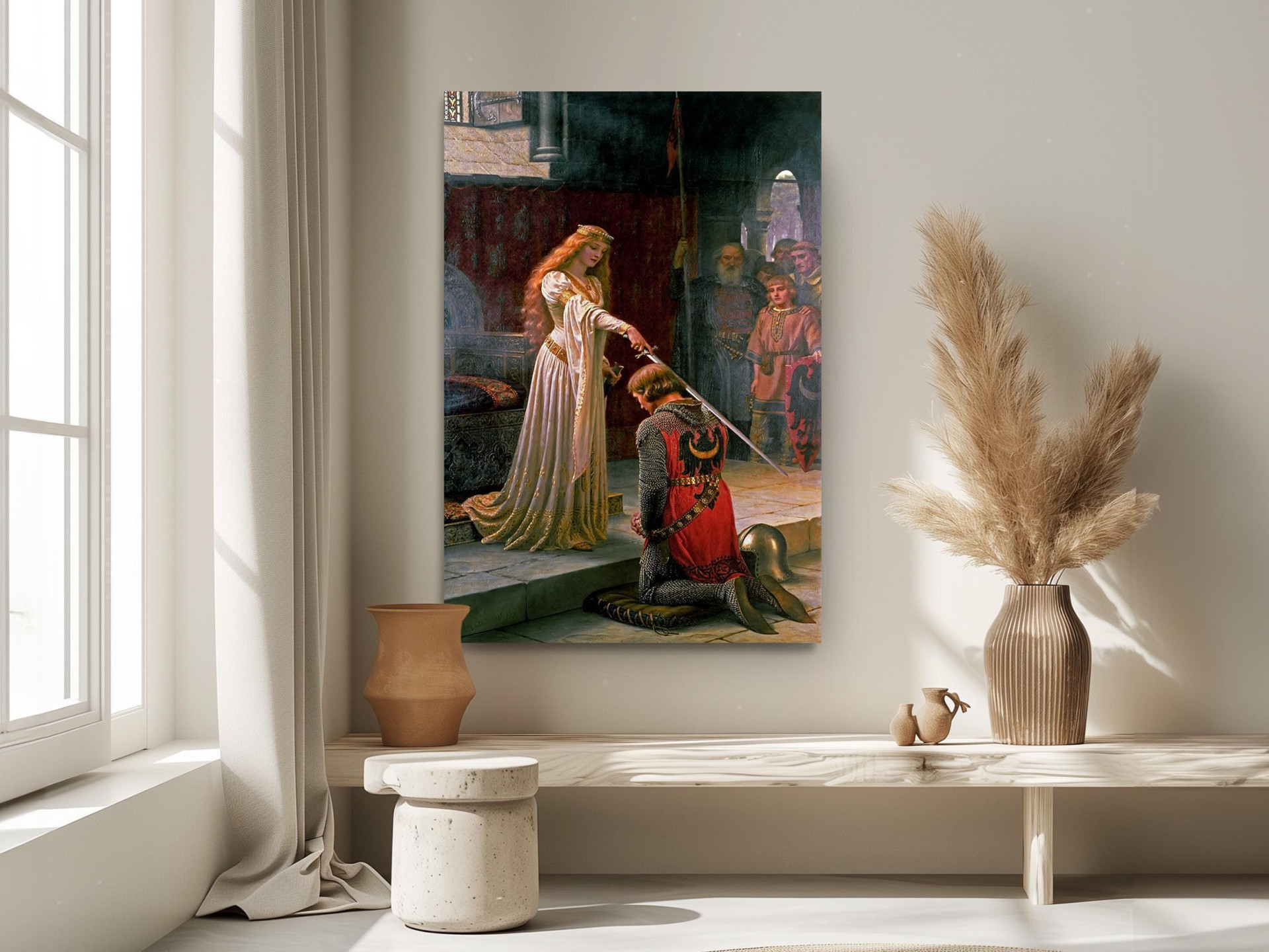The Accolade by Edmund Blair Leighton Canvas Wall Art