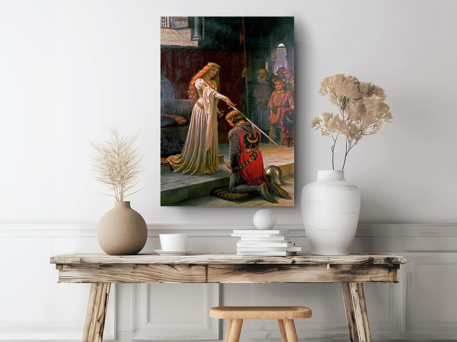 The Accolade by Edmund Blair Leighton Canvas Wall Art