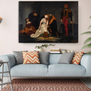 The Execution of Lady Jane Grey by Paul Delaroche Canvas Wall Art