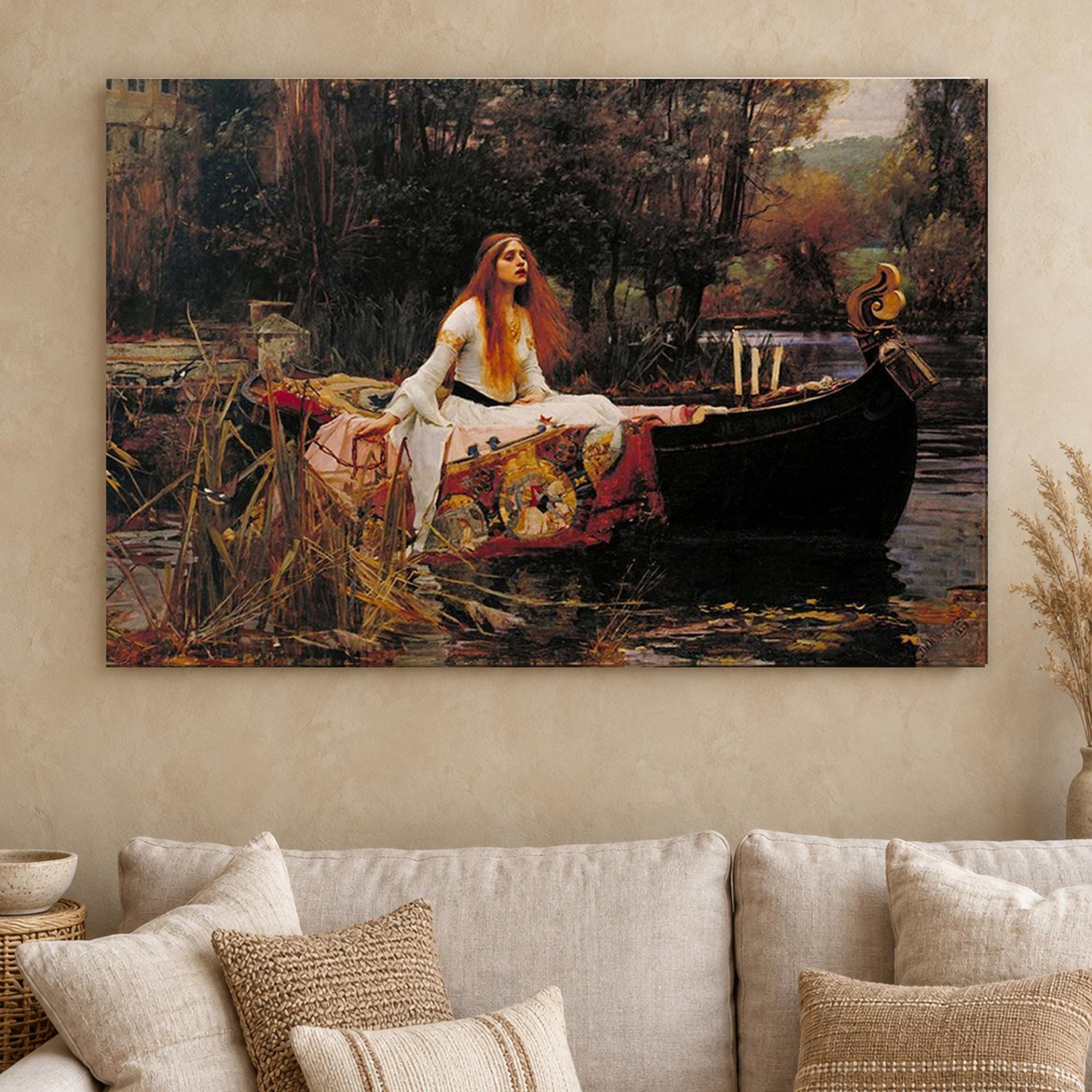 The Lady of Shalott by John William Waterhouse Canvas Wall Art
