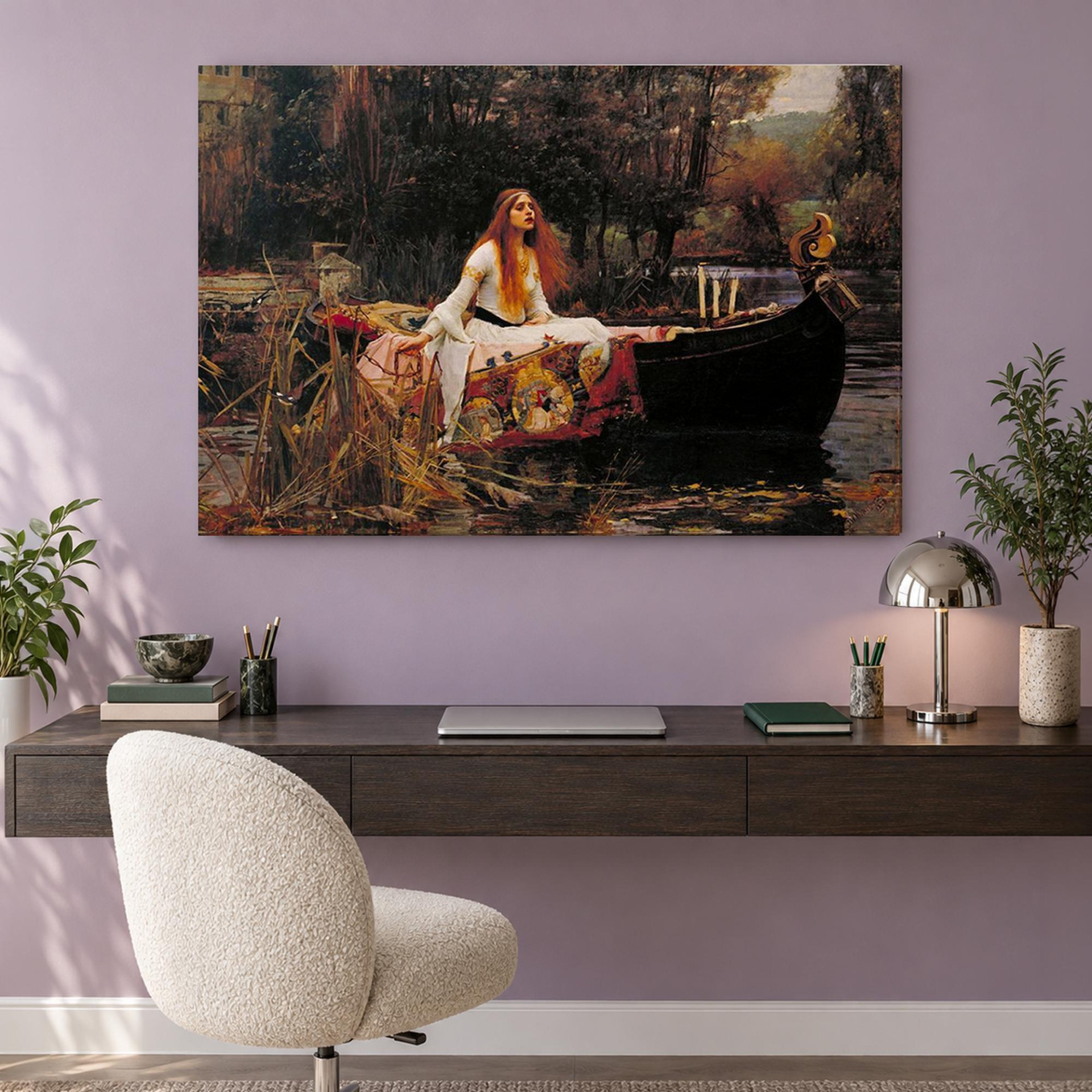 The Lady of Shalott by John William Waterhouse Canvas Wall Art