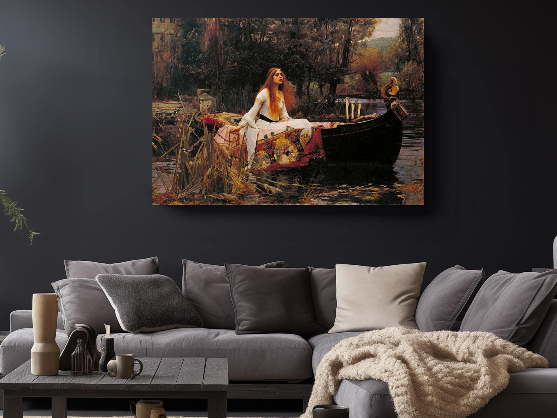 The Lady of Shalott by John William Waterhouse Canvas Wall Art