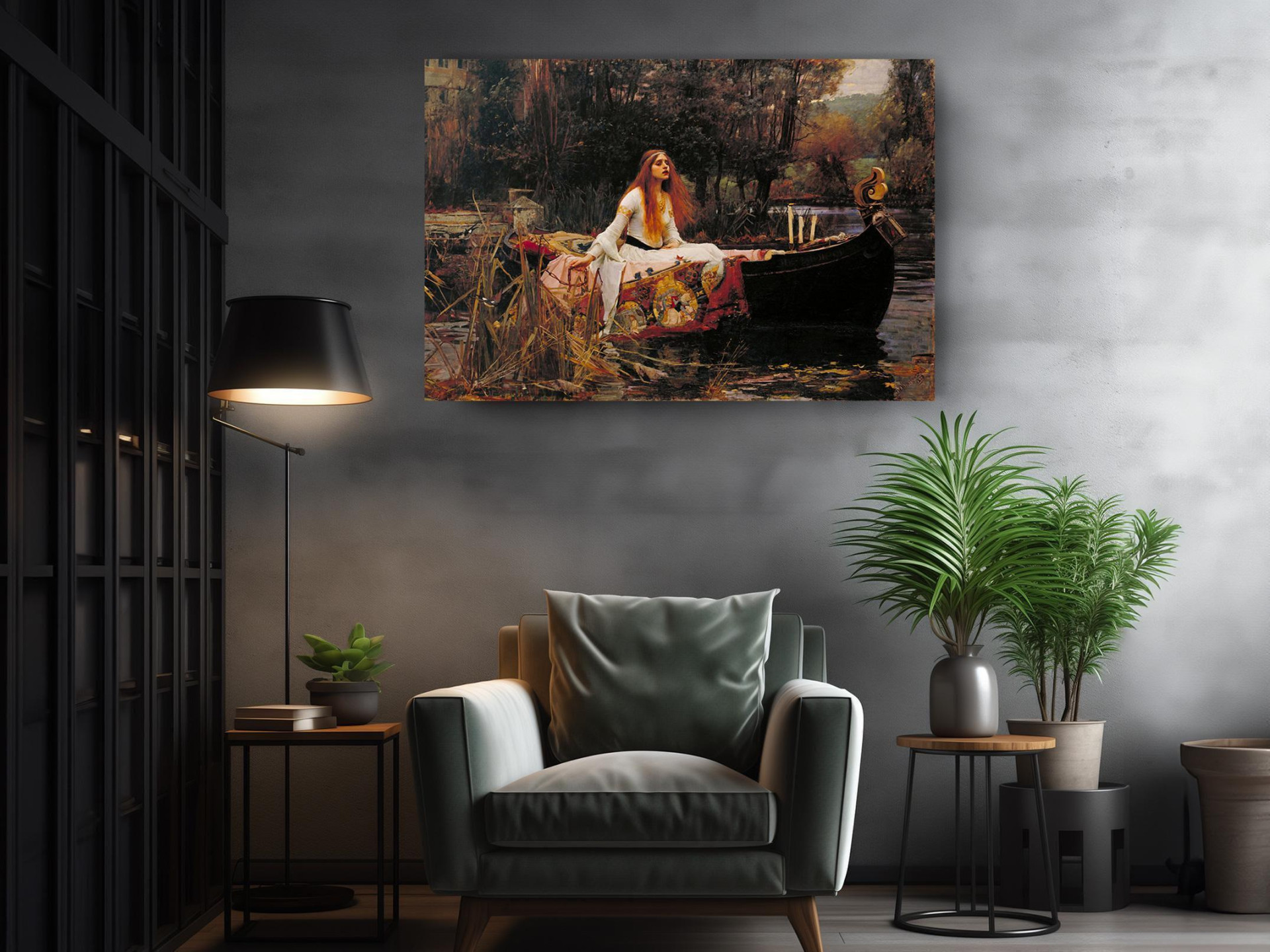 The Lady of Shalott by John William Waterhouse Canvas Wall Art