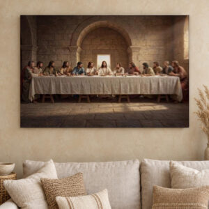 The Last Supper Arched Hall Canvas Wall Art