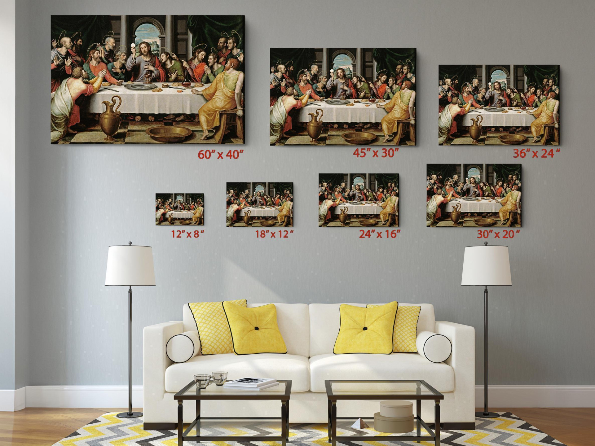 The Last Supper Classic Christian Canvas Wall Art