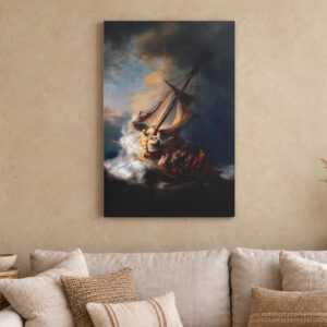 The Storm on the Sea of Galilee by Rembrandt Canvas Wall Art