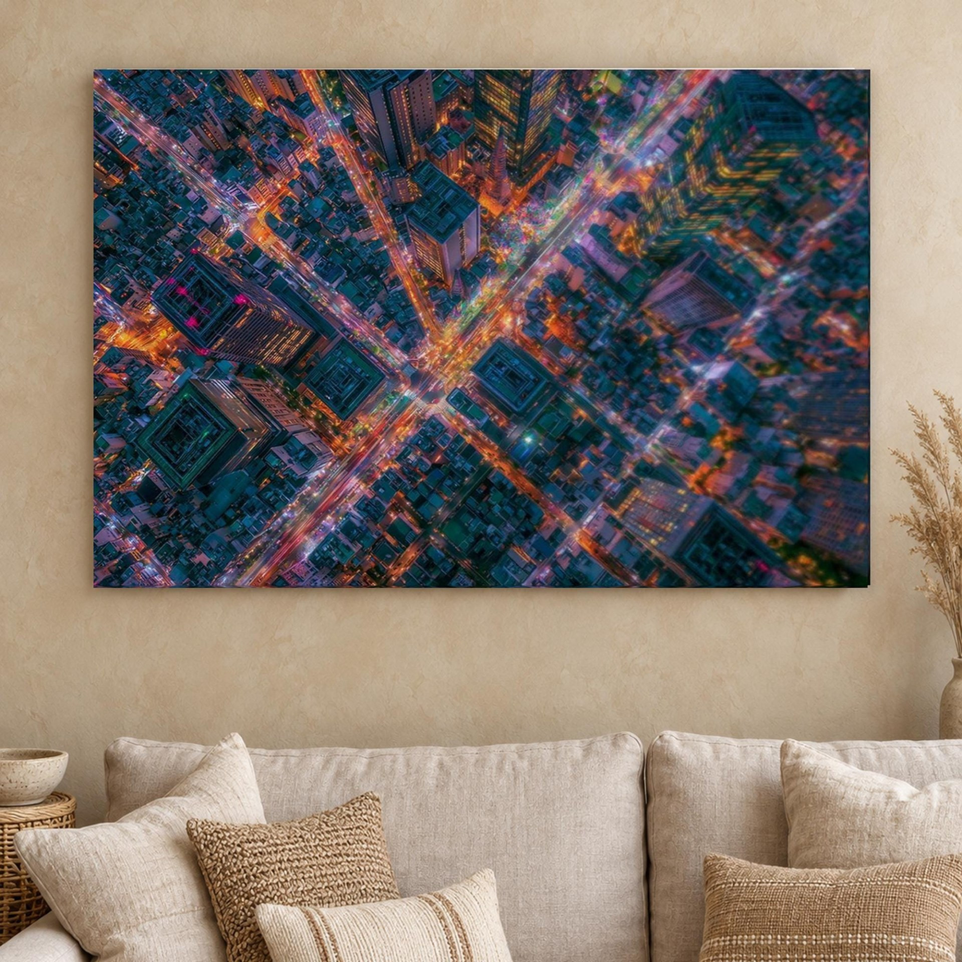 Tokyo at Night Canvas Wall Art