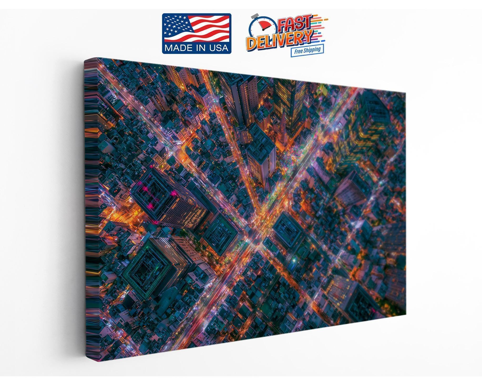 Tokyo at Night Canvas Wall Art