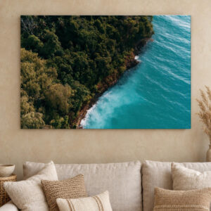 Tropical Coastline Aerial Canvas Wall Art
