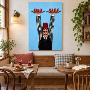 Turkish Tea Seller Canvas Wall Art