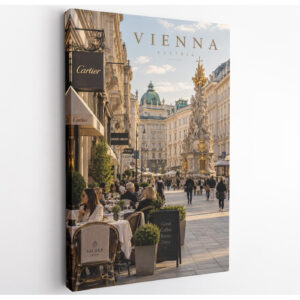 Vienna Cafe Scene Canvas Wall Art