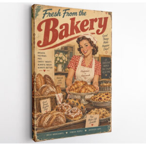 Vintage Bakery Canvas Wall Art