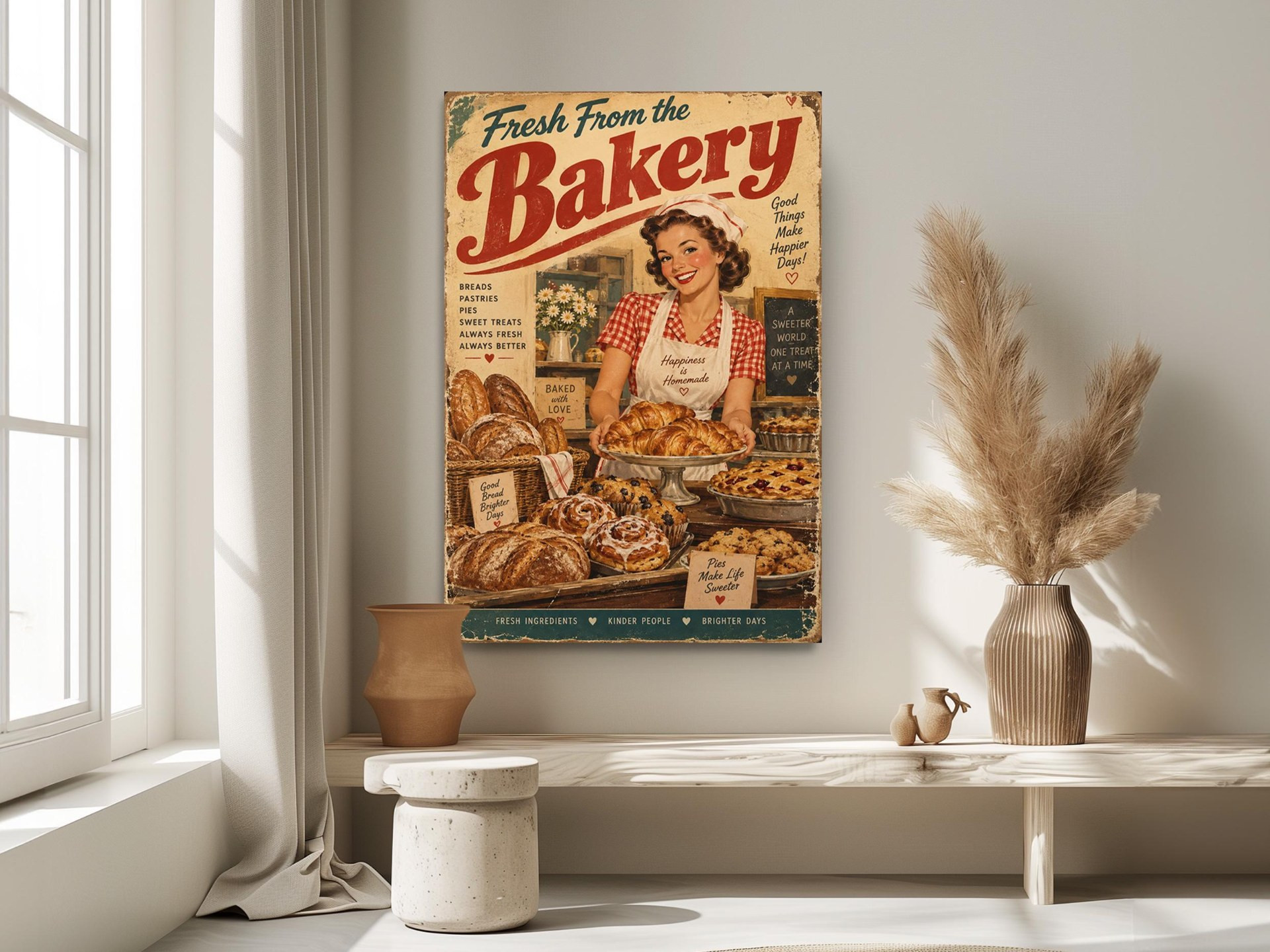 Vintage Bakery Canvas Wall Art