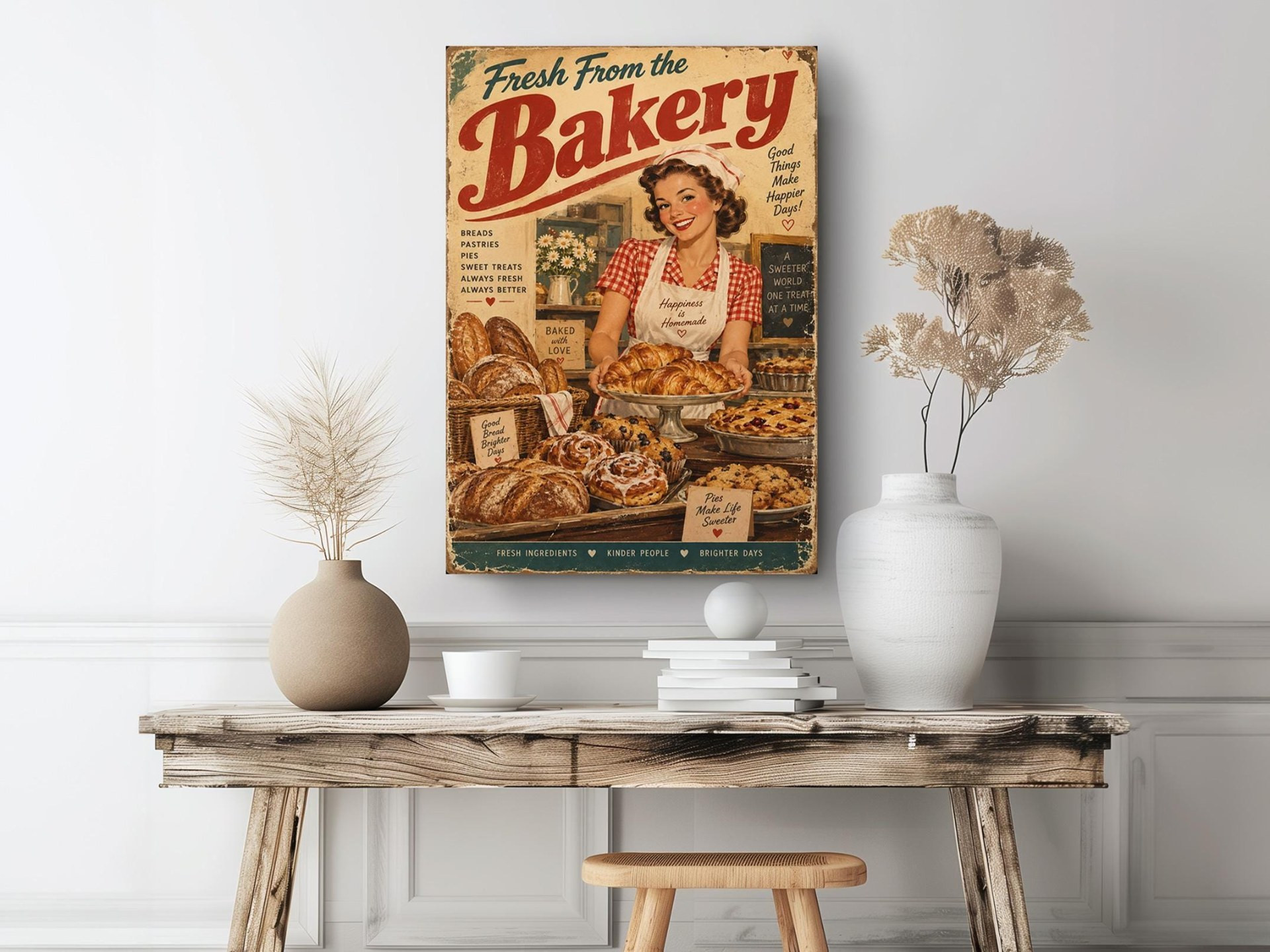 Vintage Bakery Canvas Wall Art