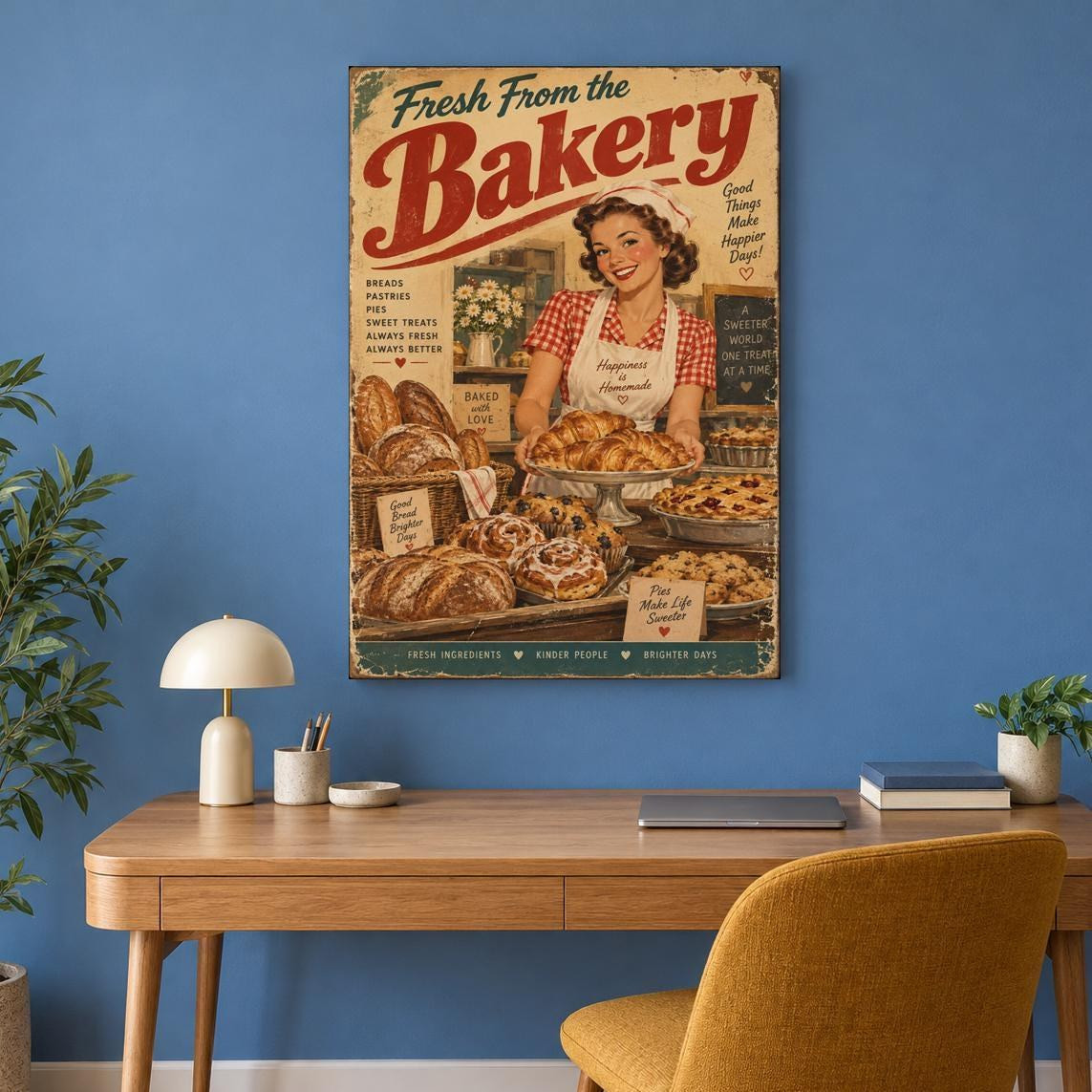 Vintage Bakery Canvas Wall Art
