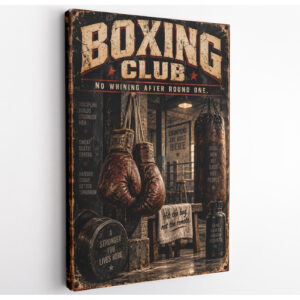Vintage Boxing Club Canvas Wall Art