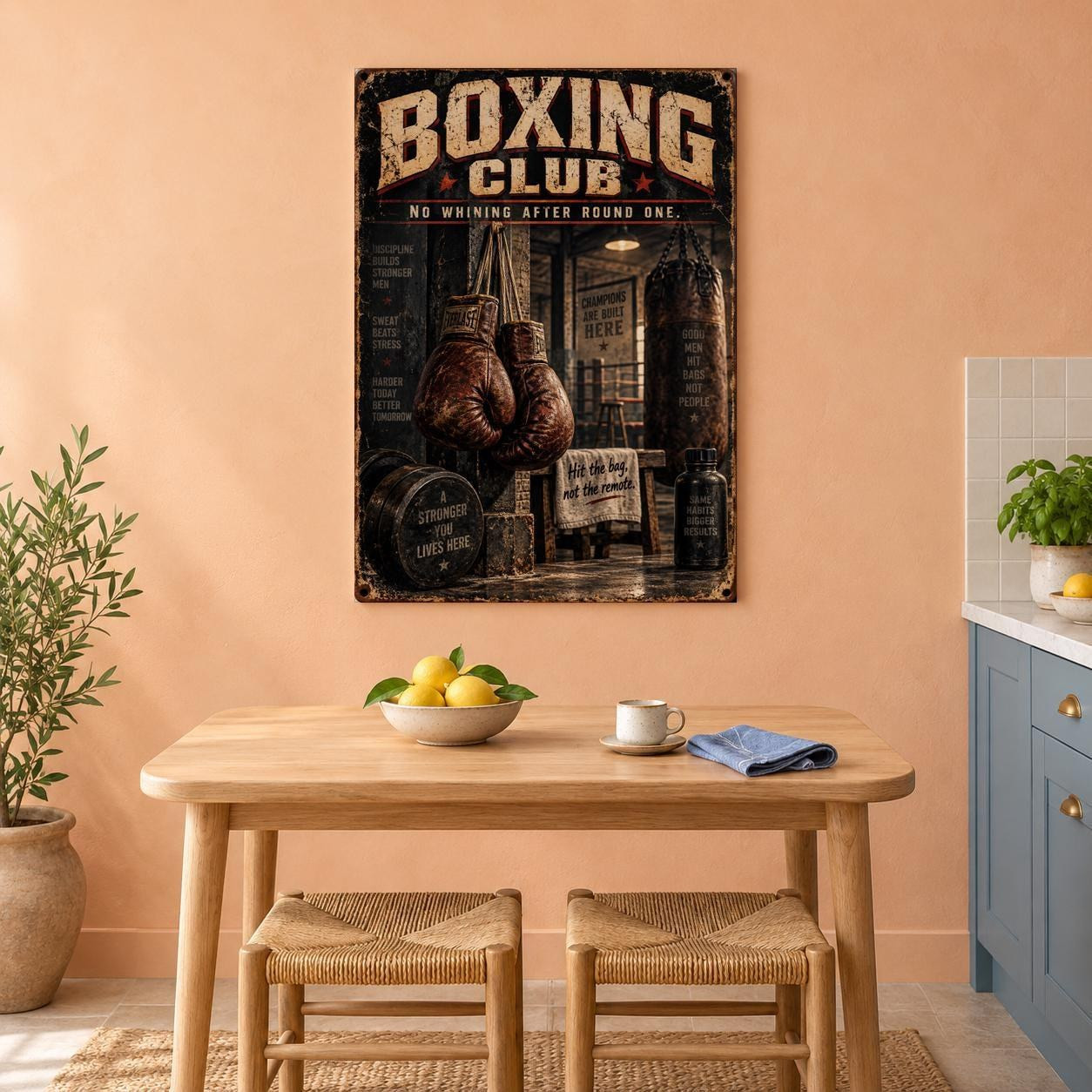 Vintage Boxing Club Canvas Wall Art