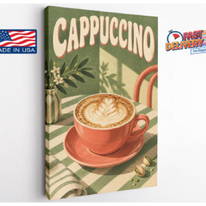 Vintage Cappuccino Canvas Wall Art