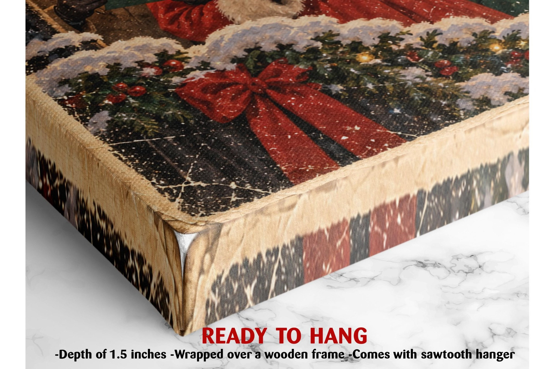 Vintage Christmas Caroling Canvas Wall Art