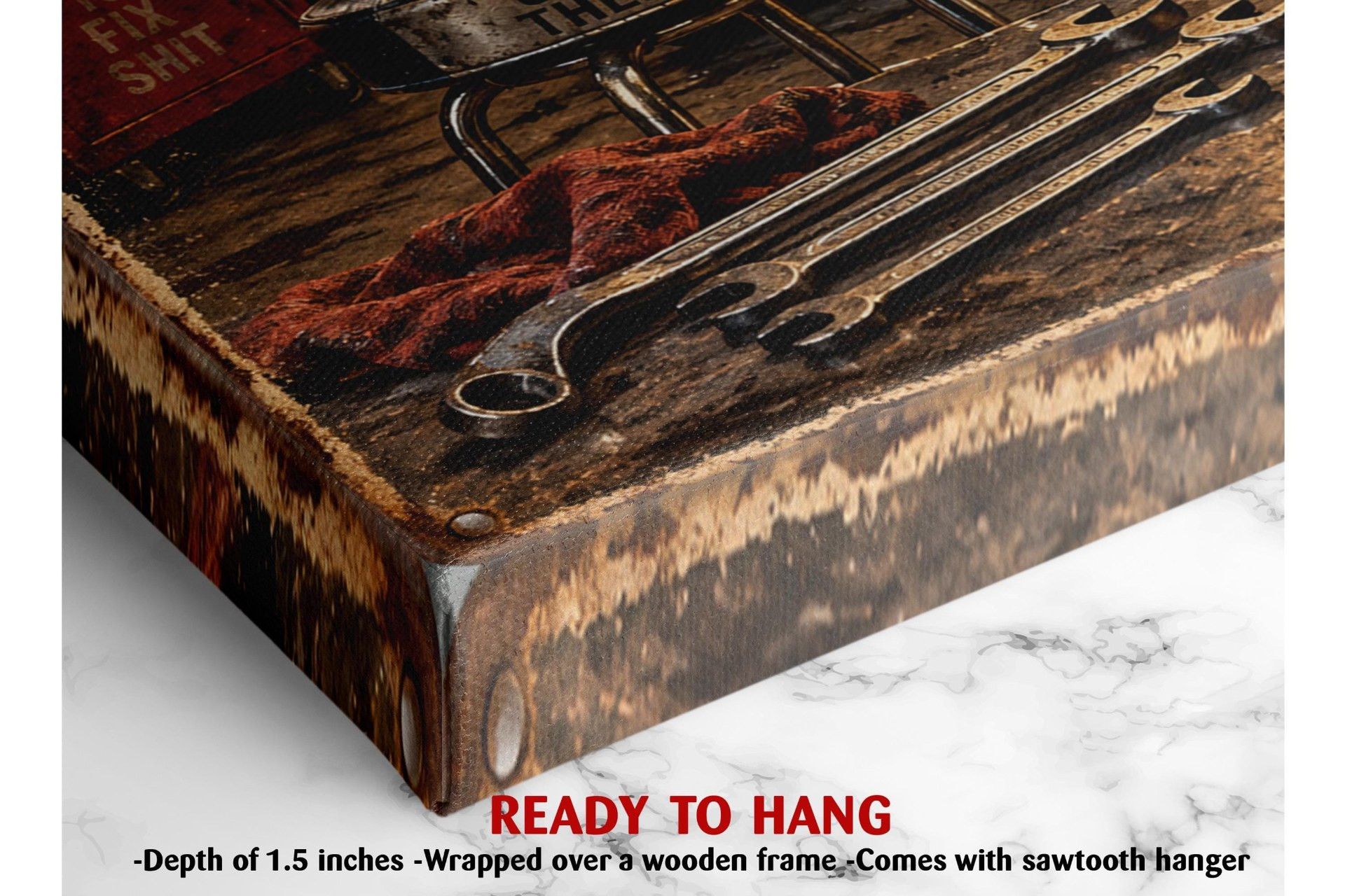 Vintage Garage Rules Canvas Wall Art