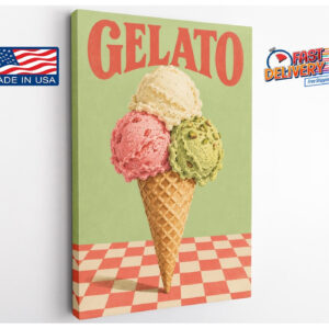 Vintage Italian Gelato Canvas Wall Art
