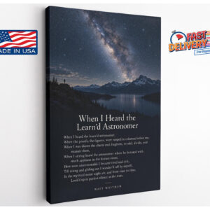 When I Heard the Learn'd Astronomer Poem Canvas Wall Art